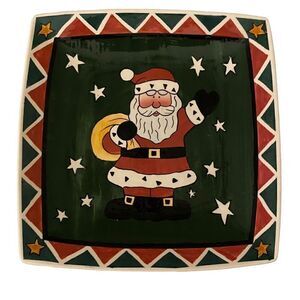 International‎ Silver Company Santa Christmas Holiday Cookie Plate 10"
